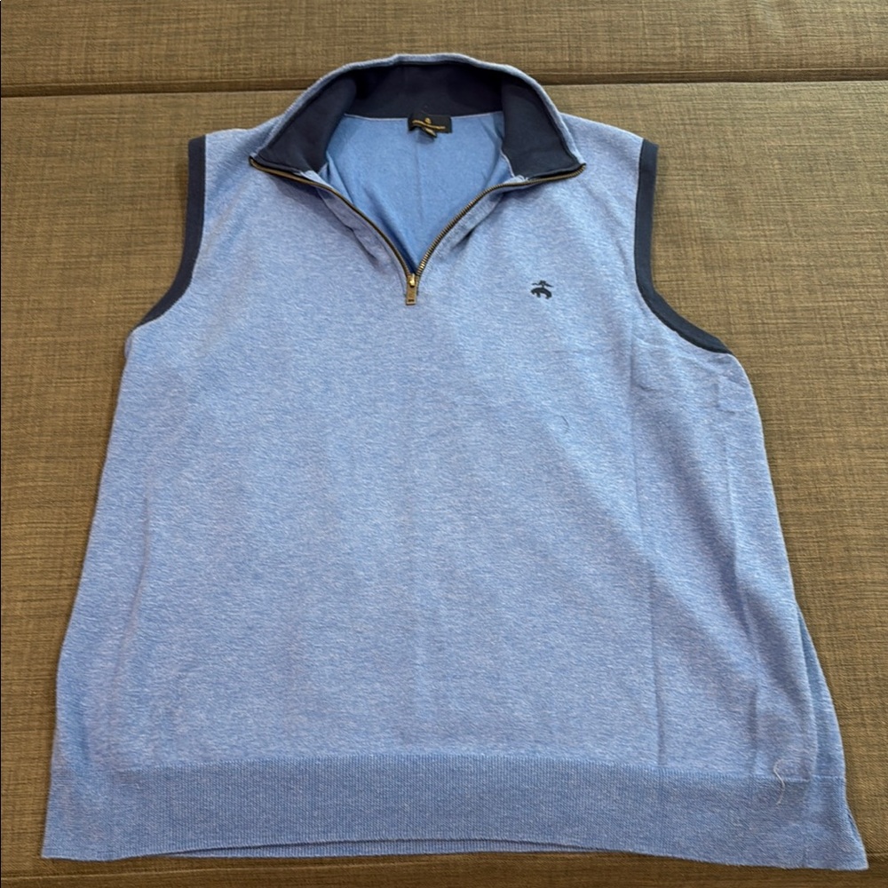 Brooks Brothers Blue Zip Up Sweater